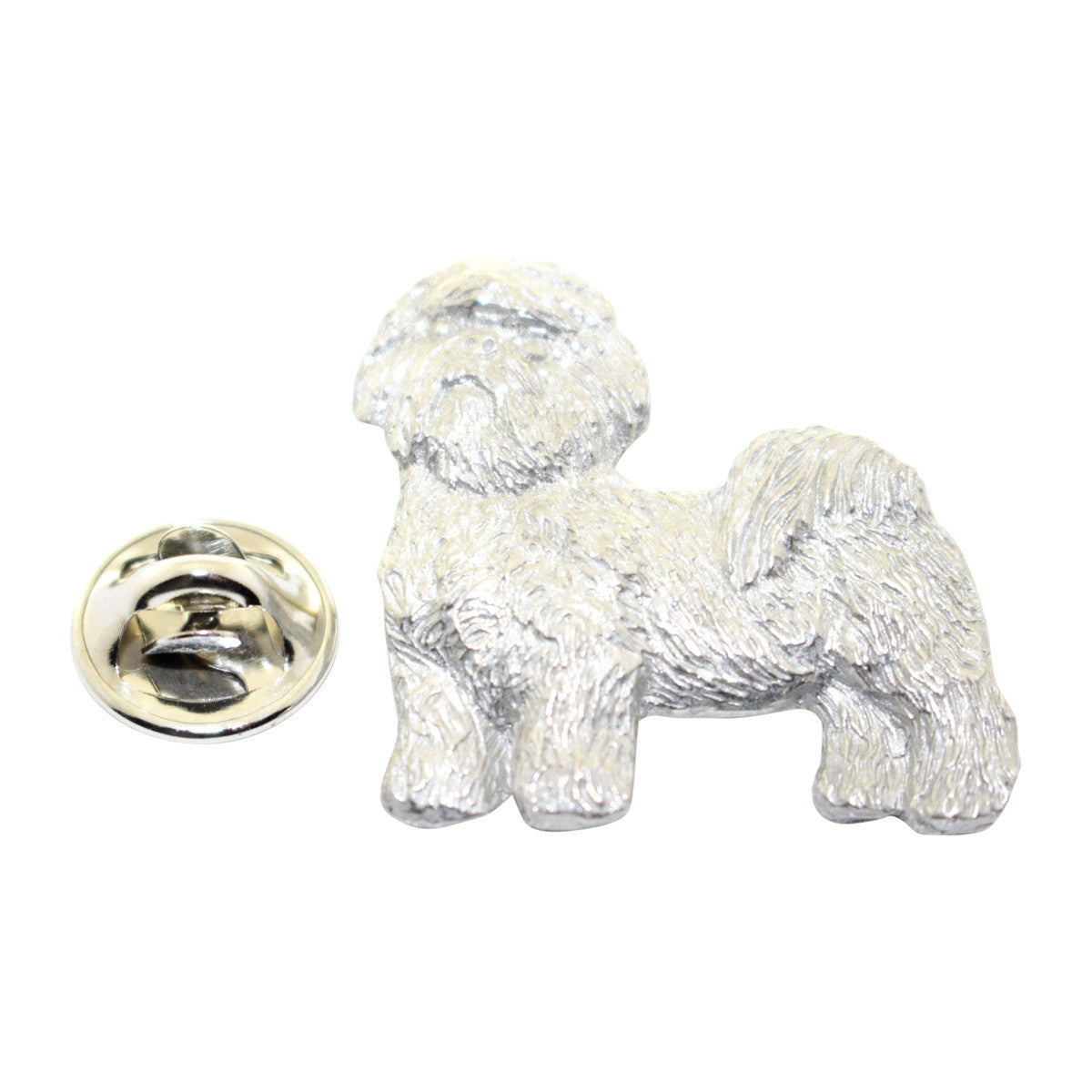 Shih Tzu Pin ~ Antiqued Pewter ~ Lapel Pin ~ Sarah's Treats & Treasures